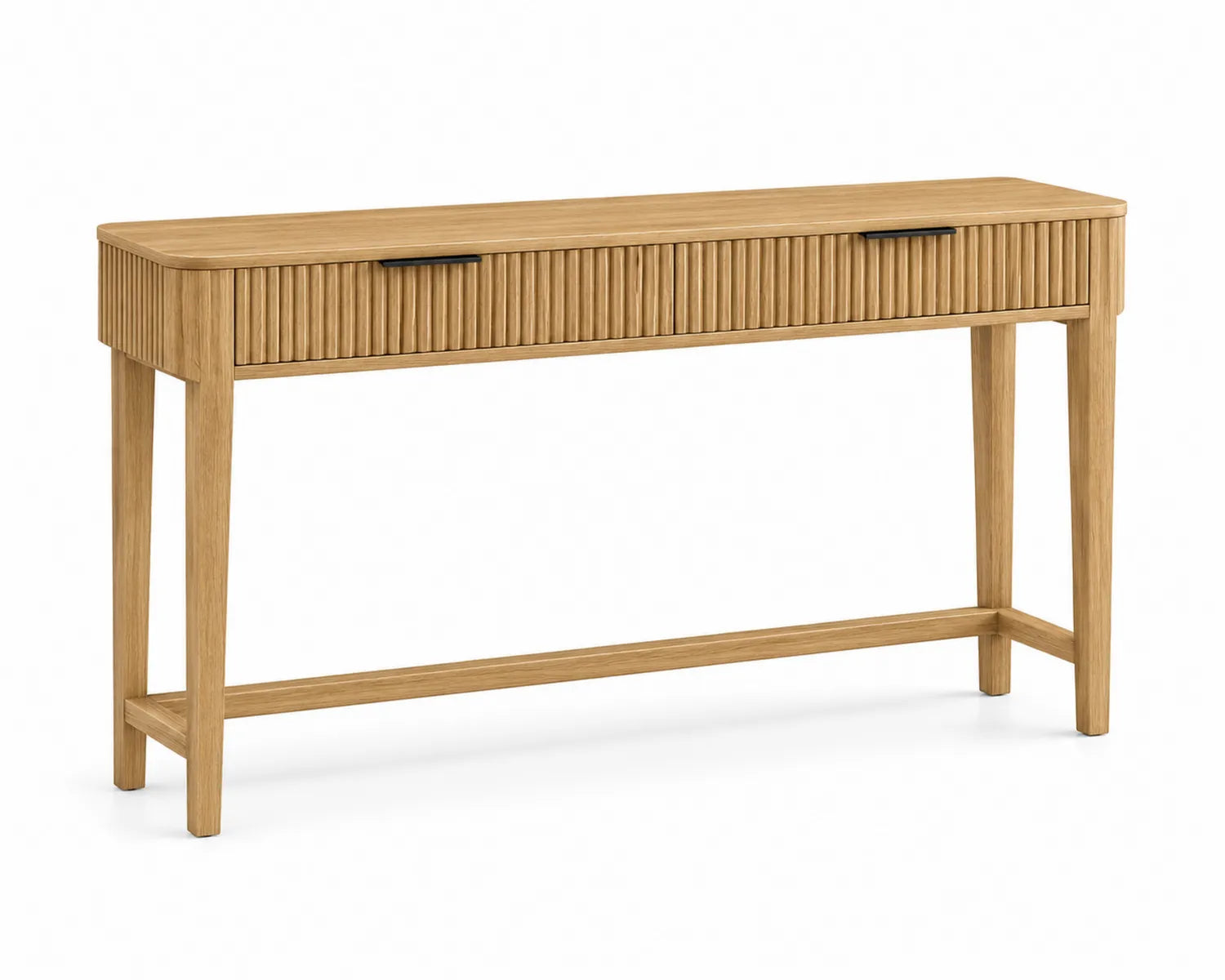 Konsole aus Eichenholz mit Schubladen 120x30x80 cm