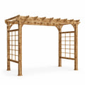 Holzpergola aus Kiefernholz mit seitlichem Gitter 300x400x250 cm