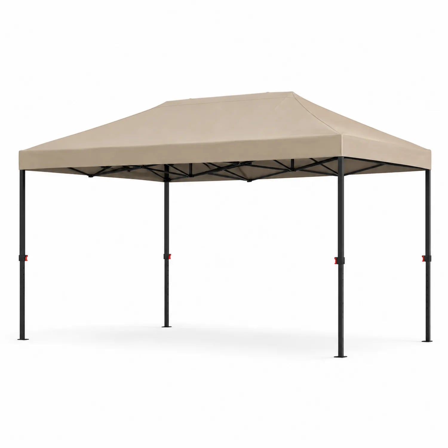 Faltpavillon aus Metall und Polyester 3x4,5m Beige
