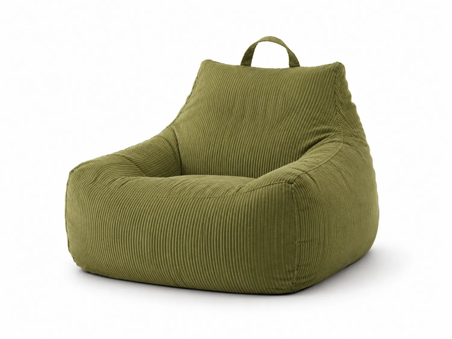 Cord-Sitzsack in Grün, 90cm x 90cm x 70cm