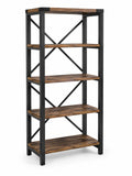 Regal aus Holz und Metall mit 5 Ebenen Braun/Schwarz