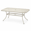 Gartentisch aus Aluminium Beige 150x90x75 cm