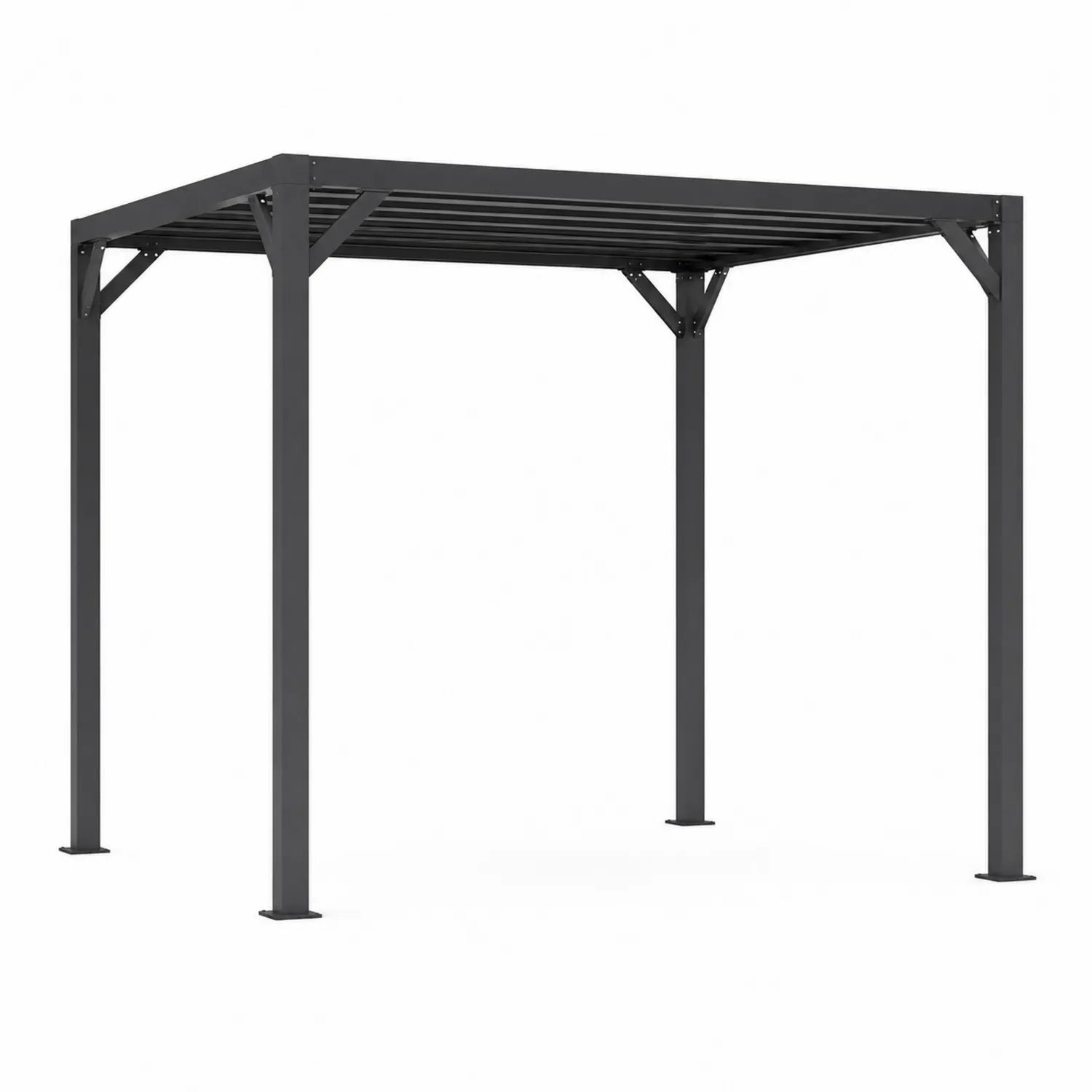 Aluminium-Pergola 300x300x250 cm Grau