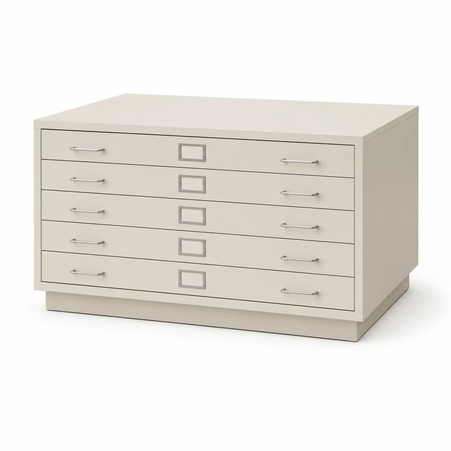 Aktenschrank aus Holz mit 6 Schubladen, Beige