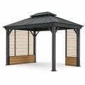 Pergola aus Aluminium und Holz 360x300x270 cm für den Außenbereich
